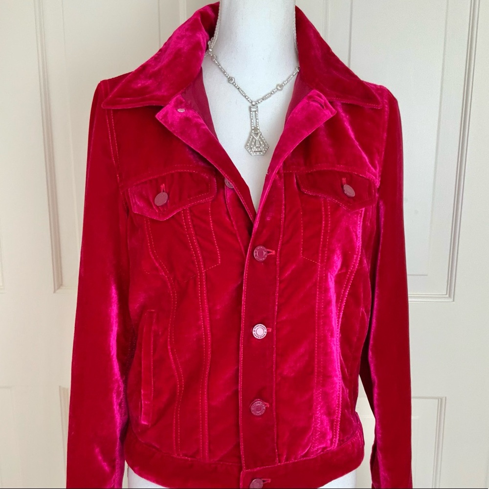 Givenchy pink velvet button up  jacket 36
